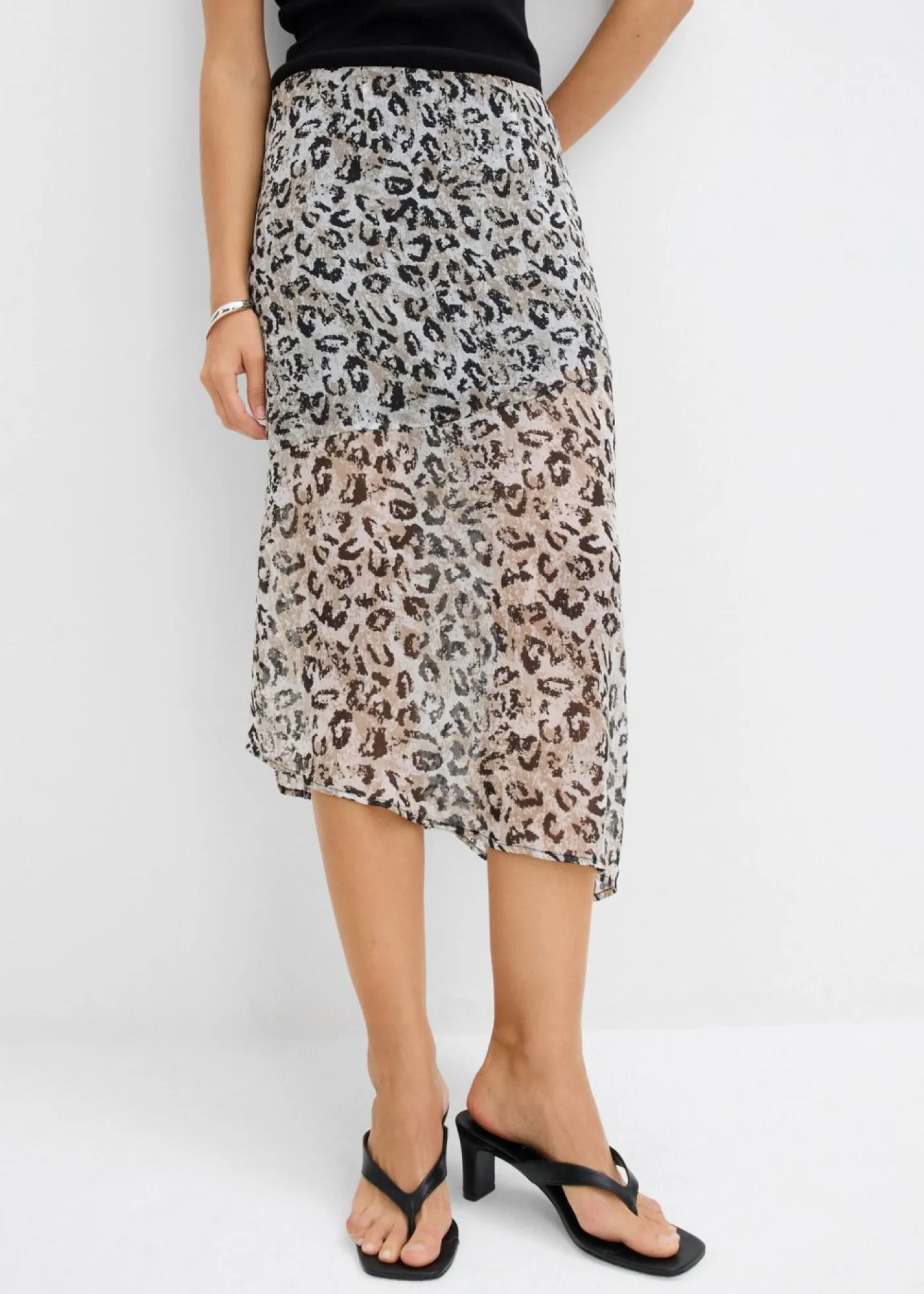 Online Falda midi de gasa fina Mujer Faldas