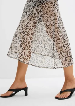 Online Falda midi de gasa fina Mujer Faldas