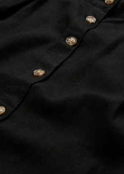 Clearance Falda midi de lino Mujer Faldas