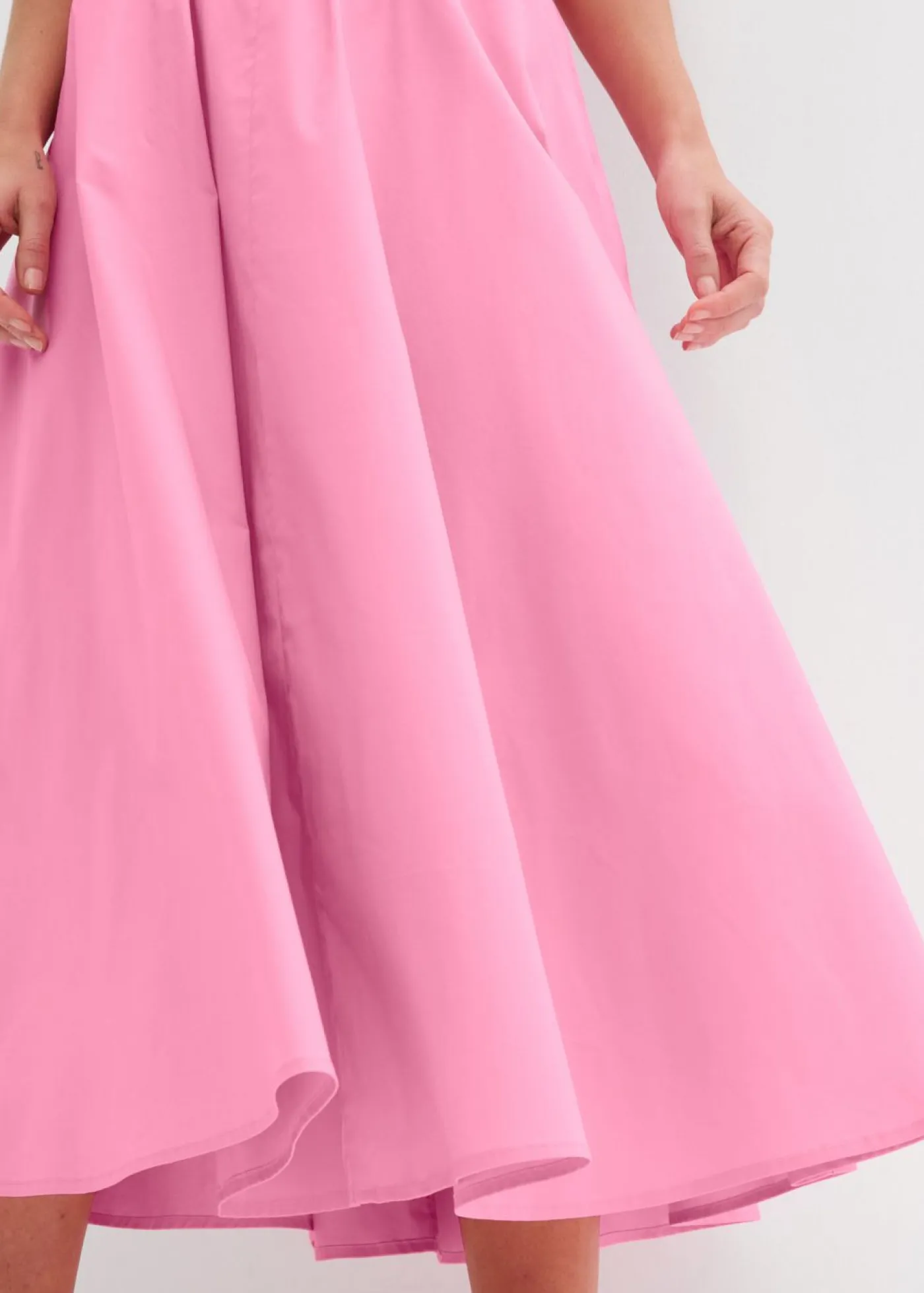 Outlet Falda midi de mezcla de algodón elástico Mujer Faldas|Novedades