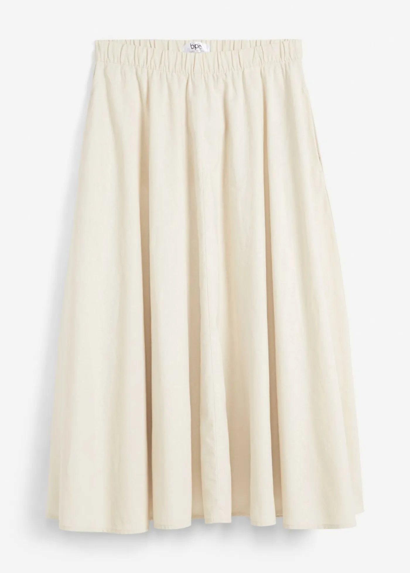 Outlet Falda midi de mezcla de lino Mujer Faldas