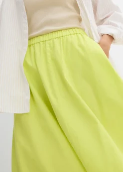 Clearance Falda midi de mezcla de lino Mujer Faldas