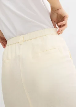 Clearance Falda midi de mezcla de lino vaporosa Mujer Faldas