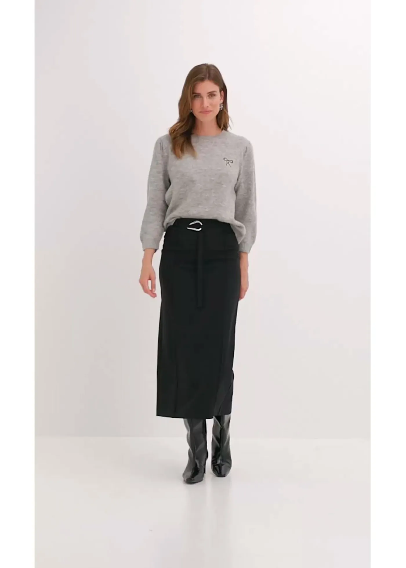 Best Falda midi de mezcla de viscosa Mujer Faldas