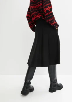Clearance Falda midi de mezcla de viscosa, por la rodilla Mujer Faldas