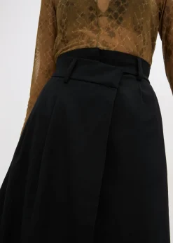 Outlet Falda midi de mezcla de viscosa Mujer Esenciales|Faldas
