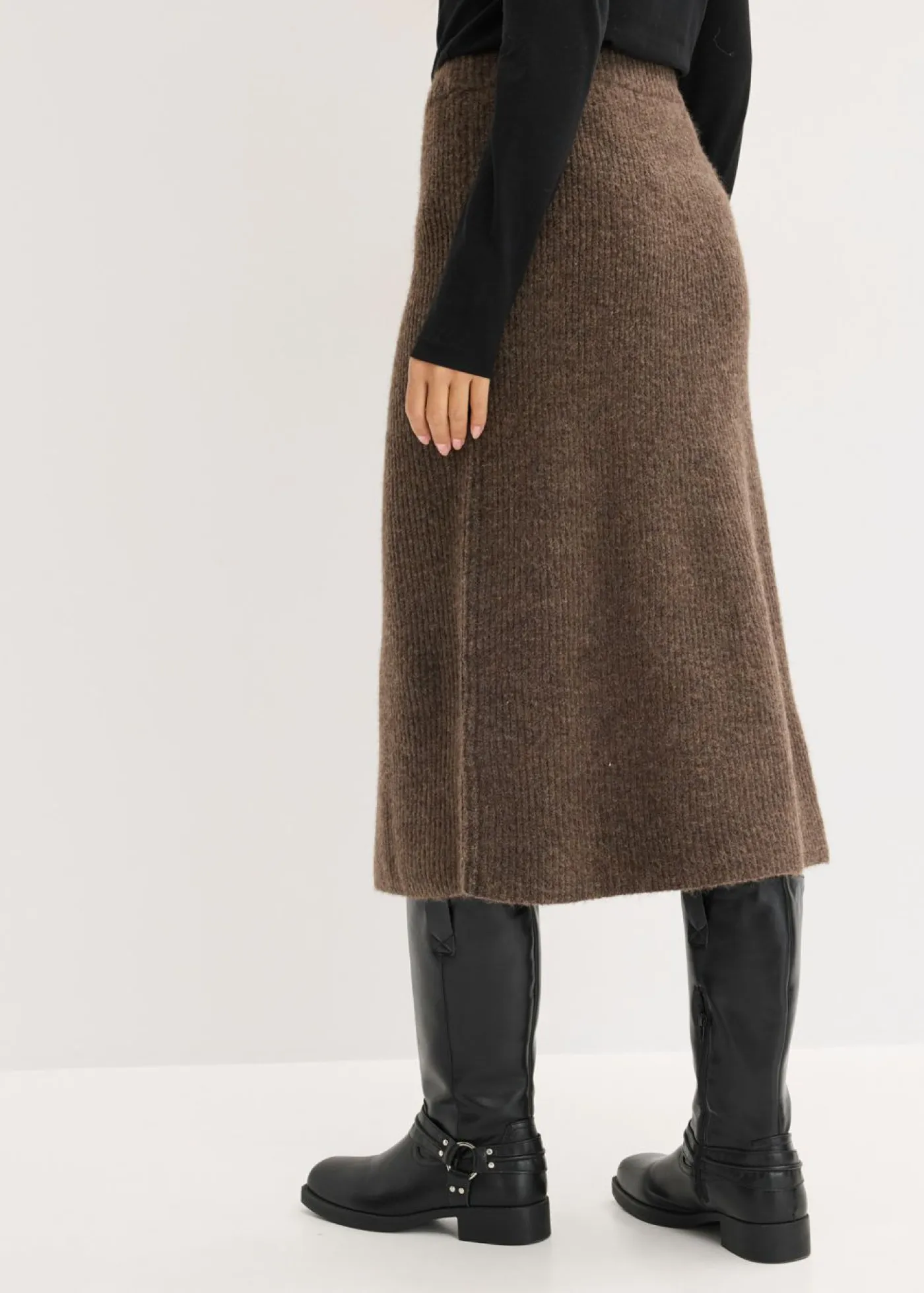 New Falda midi de punto Mujer Faldas