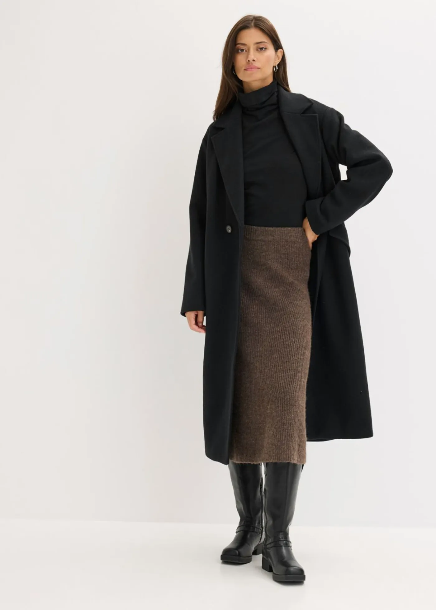 New Falda midi de punto Mujer Faldas