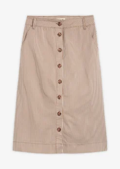 Outlet Falda midi de rayas Mujer Faldas