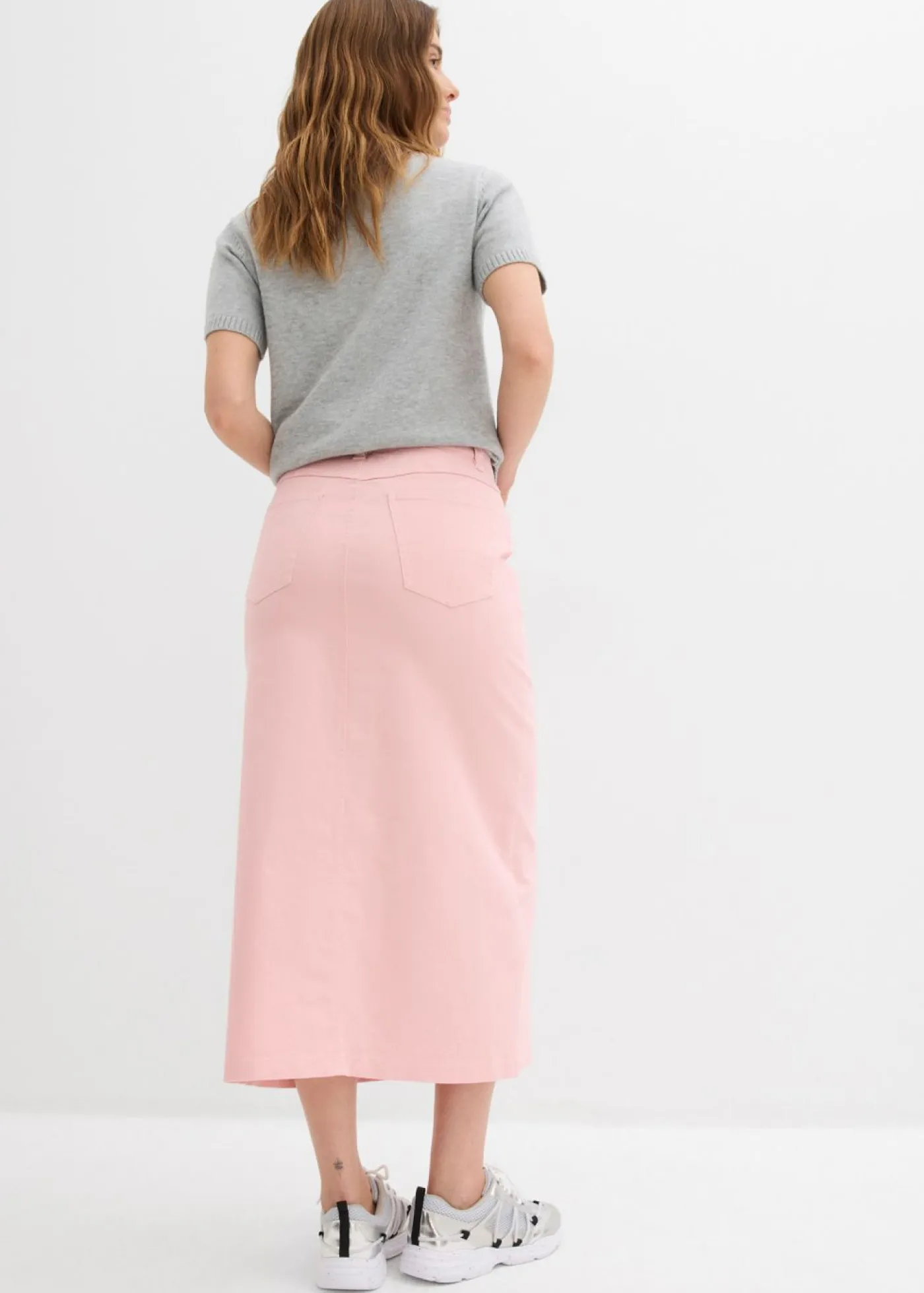 Online Falda midi de sarga Mujer Faldas