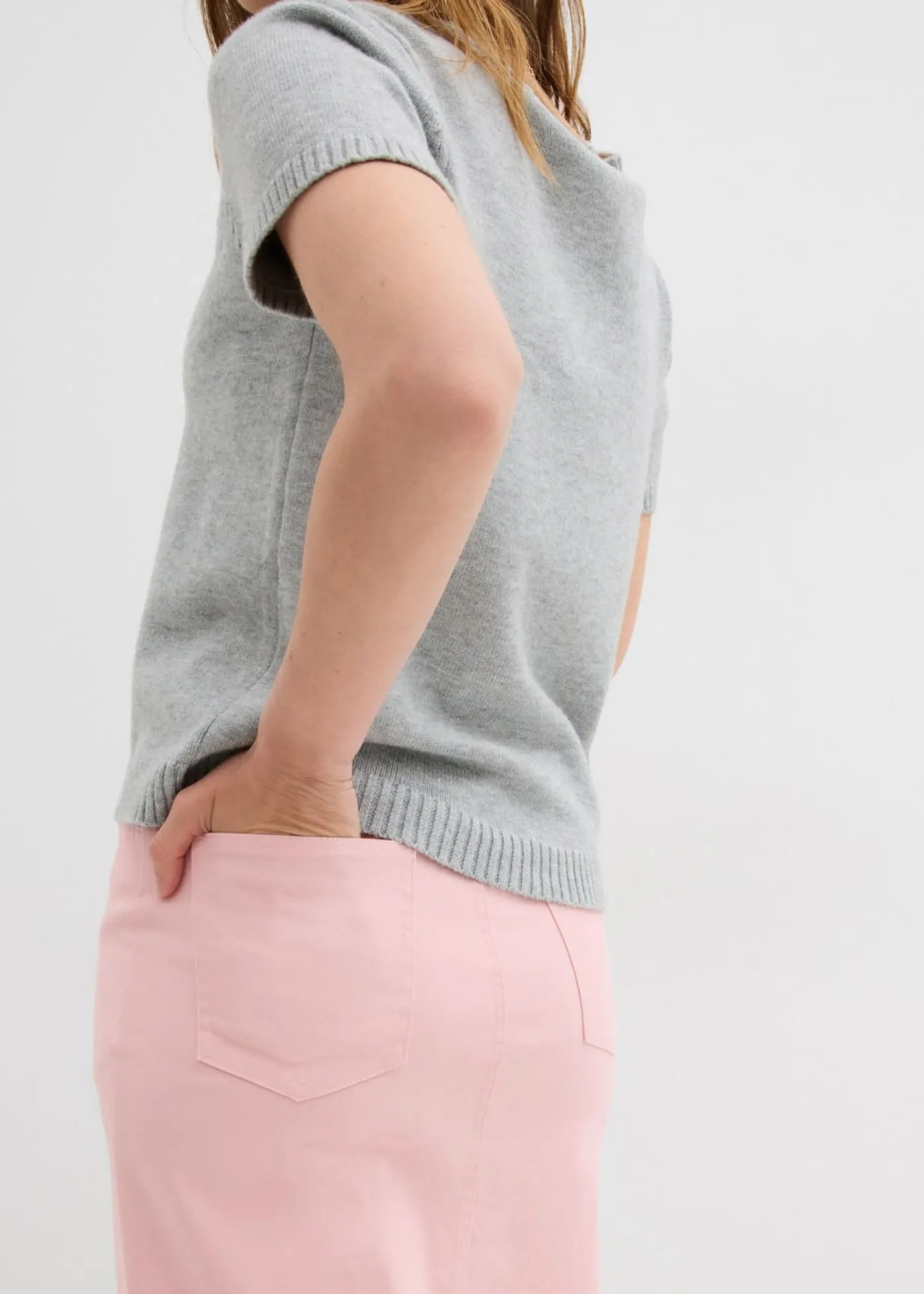 Online Falda midi de sarga Mujer Faldas