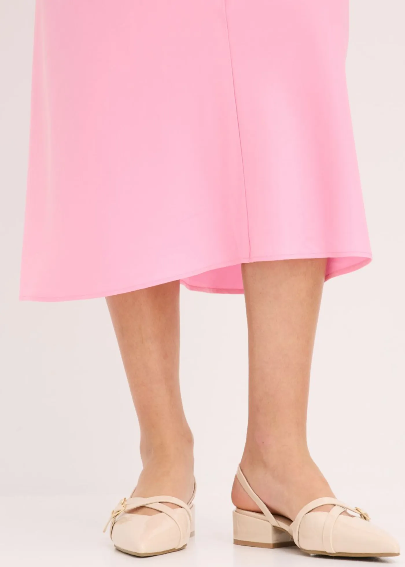 New Falda midi de satén Mujer Faldas