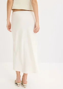 Hot Falda midi de satén Mujer Faldas