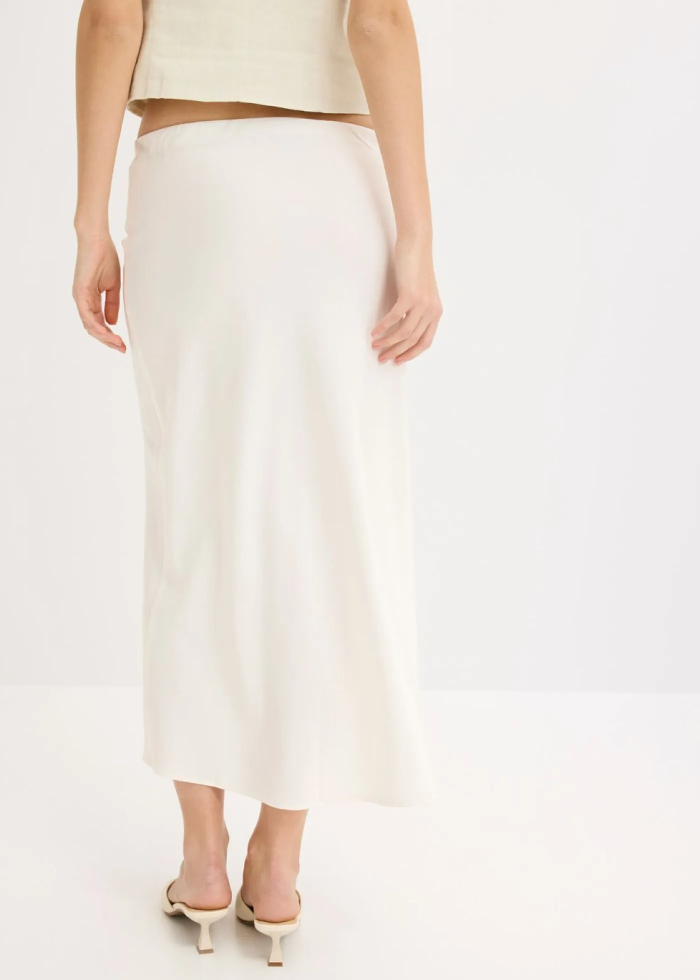 Hot Falda midi de satén Mujer Faldas