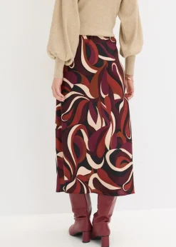 Discount Falda midi de satén fluido Mujer Faldas