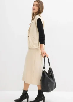 Falda midi de suave neopreno Mujer Faldas