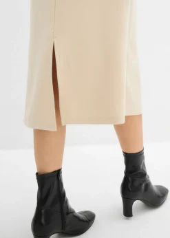 Falda midi de suave neopreno Mujer Faldas