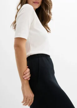 Best Falda midi de suave neopreno Mujer Faldas