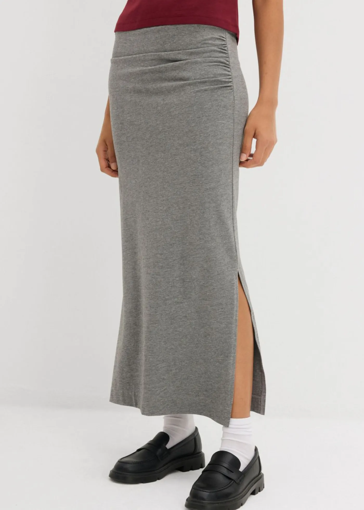 Outlet Falda midi de viscosa fluida Mujer Faldas