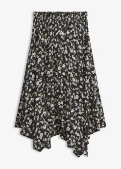 Sale Falda midi de viscosa pura Mujer Faldas|Novedades