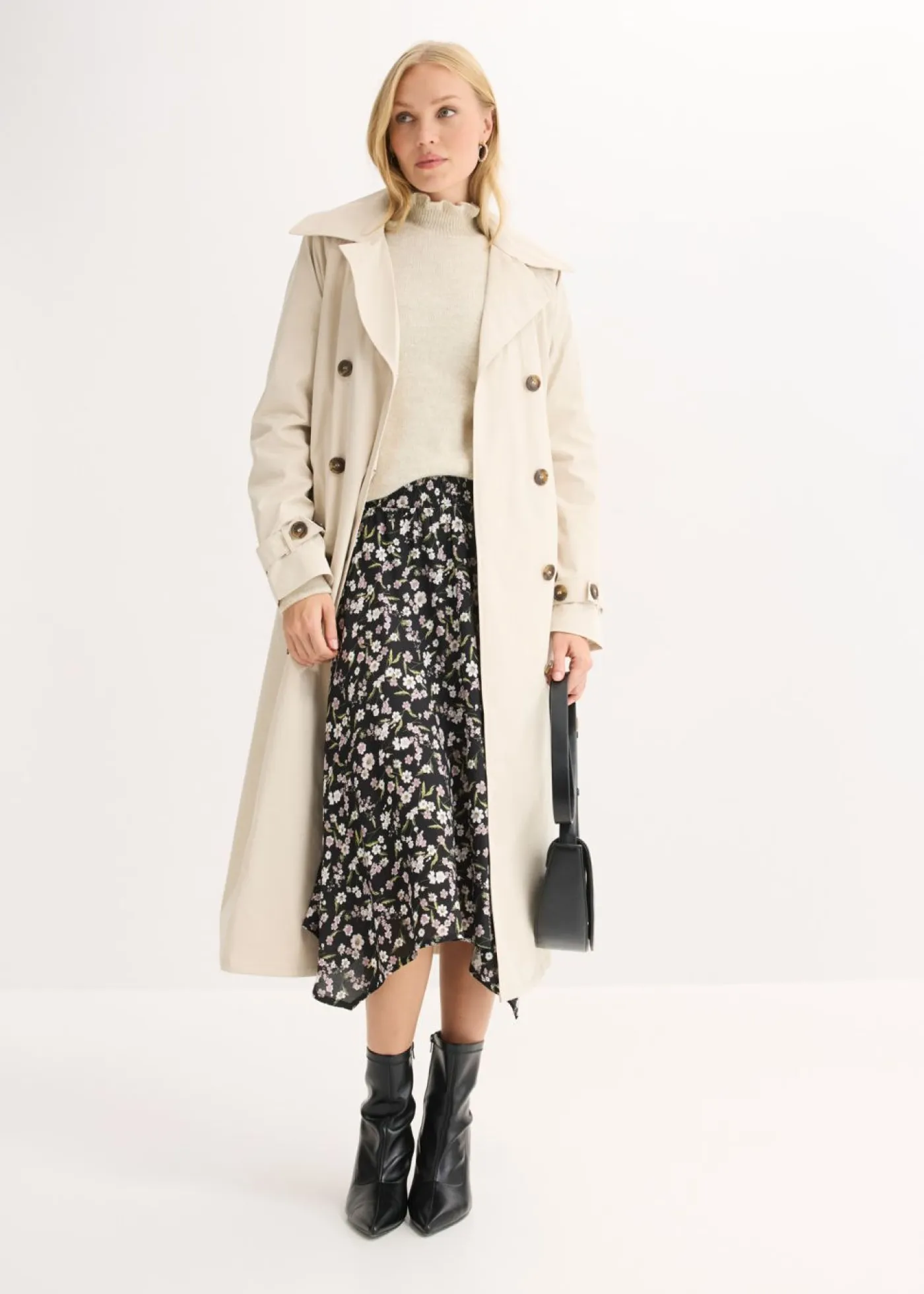 Sale Falda midi de viscosa pura Mujer Faldas|Novedades