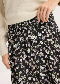 Sale Falda midi de viscosa pura Mujer Faldas|Novedades