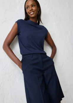 Falda pantalón con contenido de lana Mujer Premium|Pantalones