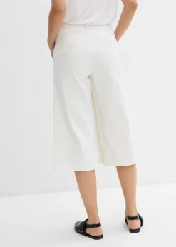 Falda pantalón de mezcla de algodón elástico Mujer Esenciales|Pantalones