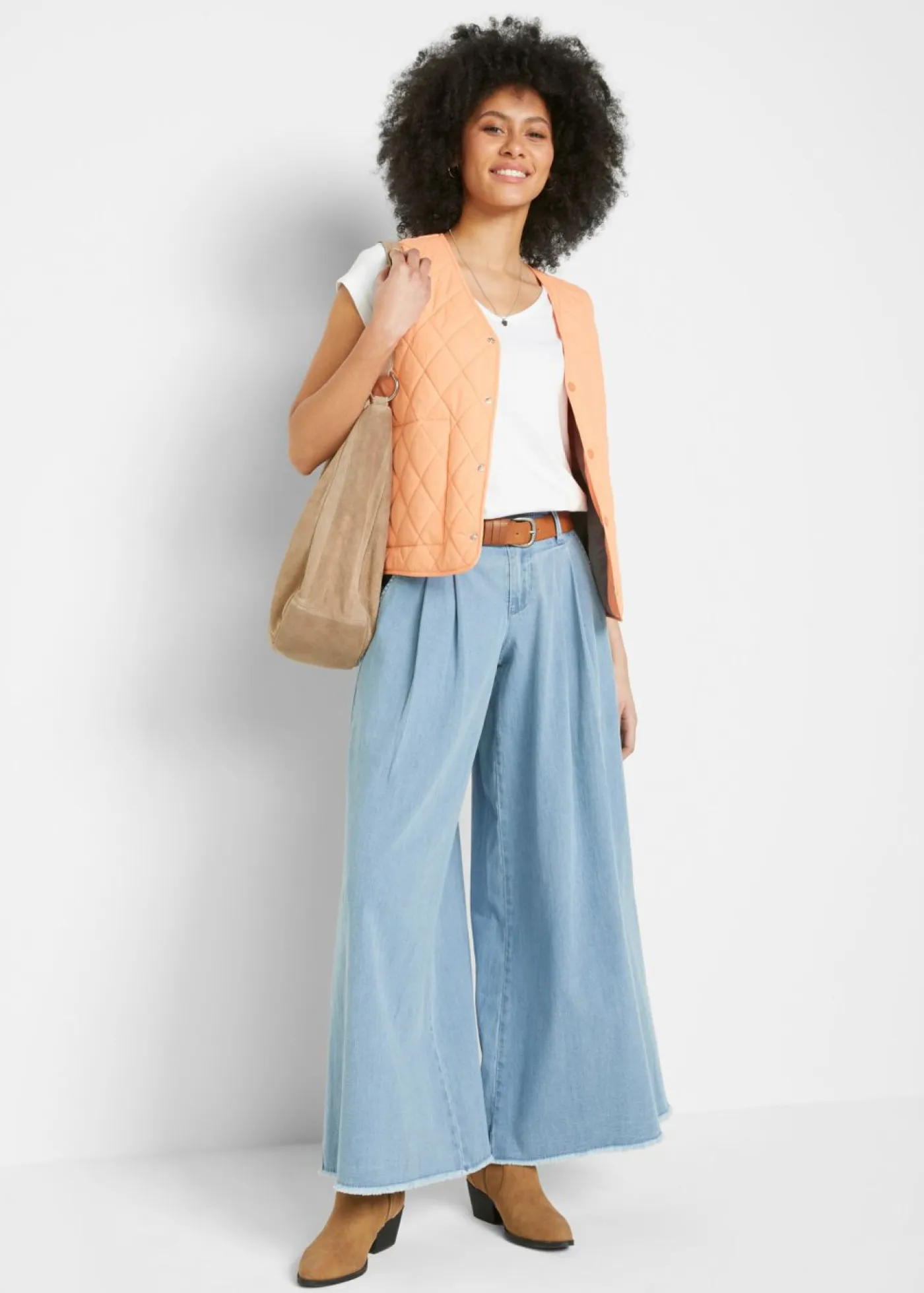 Clearance Falda pantalón, vaquera, wide-leg Mujer Vaqueros