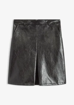 Clearance Falda plisada de charol sintético Mujer Faldas