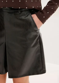 Clearance Falda plisada de charol sintético Mujer Faldas