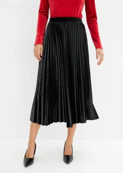 Sale Falda plisada de terciopelo suave Mujer Faldas