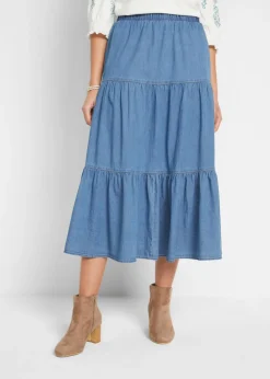 Discount Falda vaquera a capas Mujer Faldas