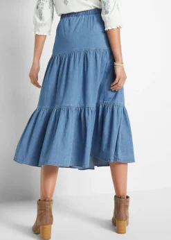 Discount Falda vaquera a capas Mujer Faldas