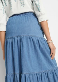 Discount Falda vaquera a capas Mujer Faldas