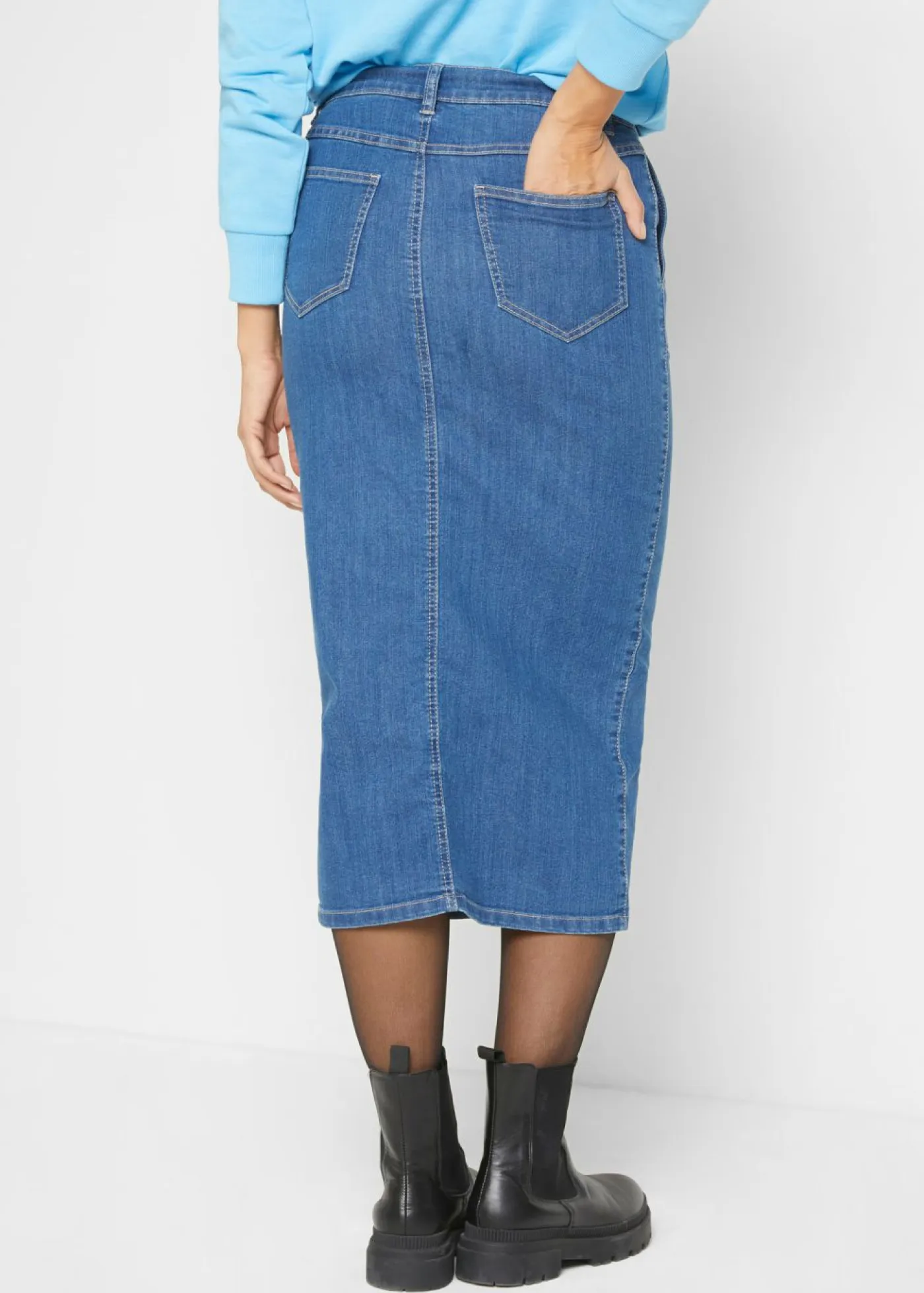 Outlet Falda vaquera elástica Mujer Faldas