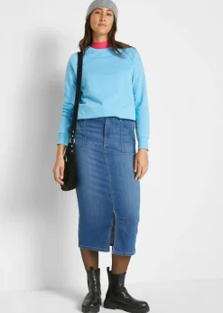 Outlet Falda vaquera elástica Mujer Faldas