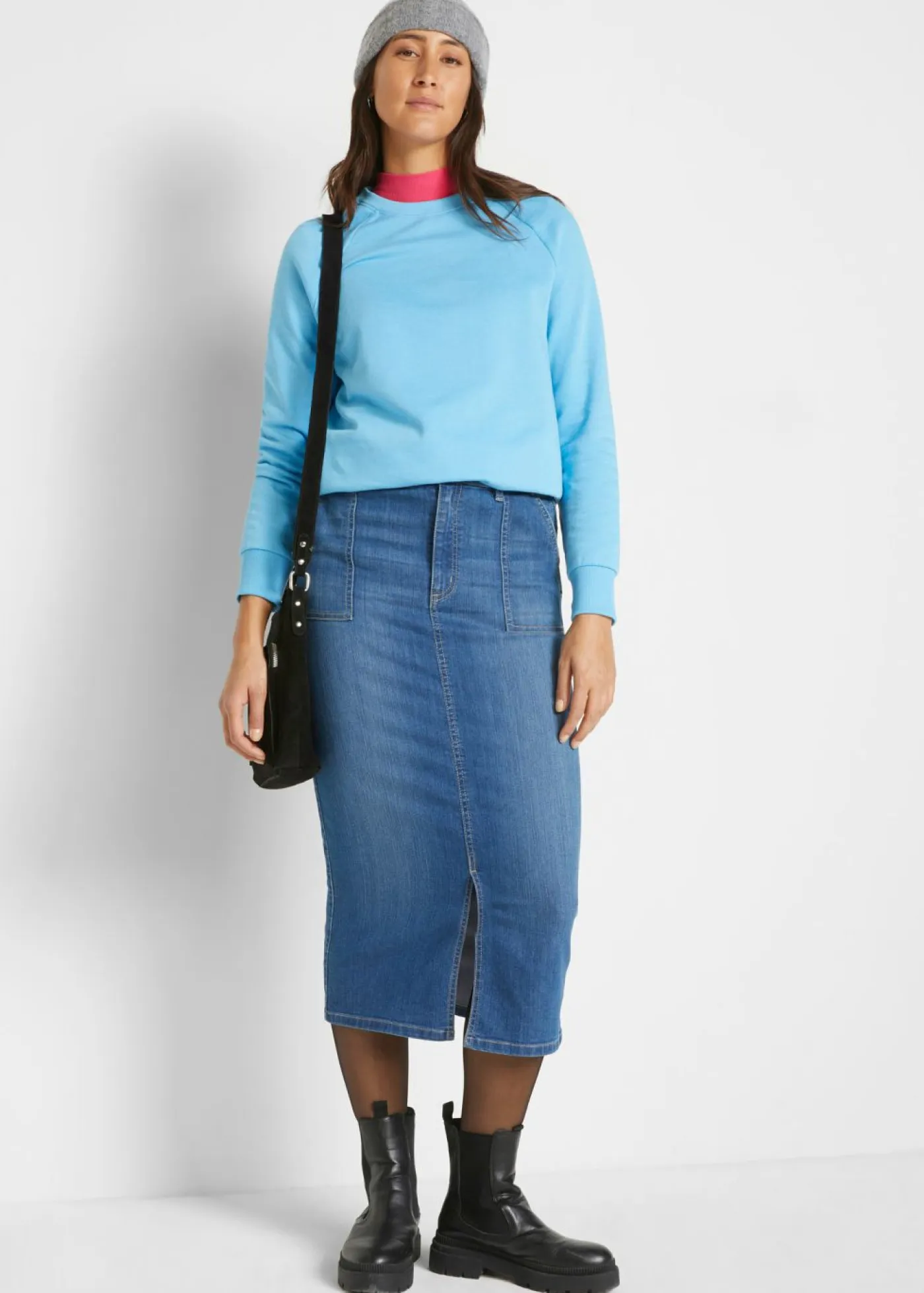 Outlet Falda vaquera elástica Mujer Faldas