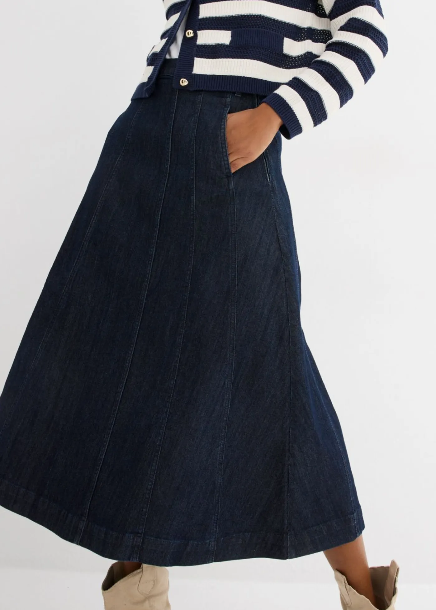 Online Falda vaquera midi Mujer Faldas