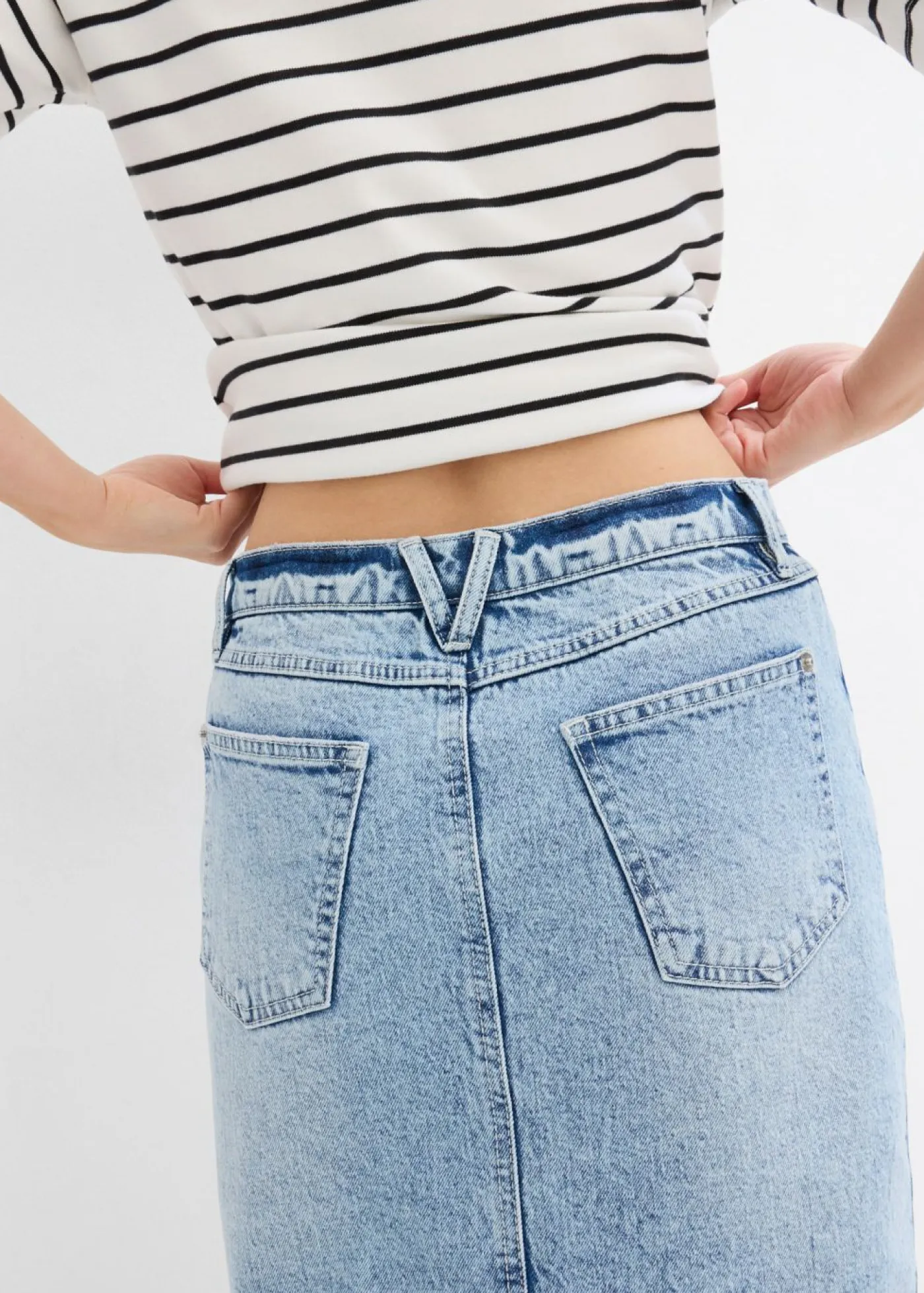 New Falda vaquera midi Mujer Faldas|Novedades