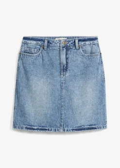 Outlet Falda vaquera poco elástica de talle medio Mujer Faldas