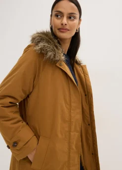 Hot Gabardina acolchada con cuello desmontable de pelo Mujer Chaquetas Y Abrigos