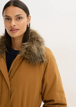 Hot Gabardina acolchada con cuello desmontable de pelo Mujer Chaquetas Y Abrigos
