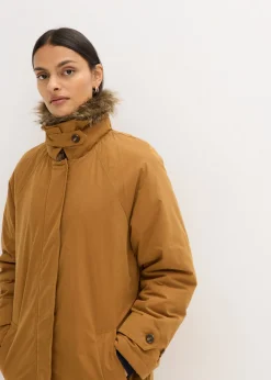 Hot Gabardina acolchada con cuello desmontable de pelo Mujer Chaquetas Y Abrigos
