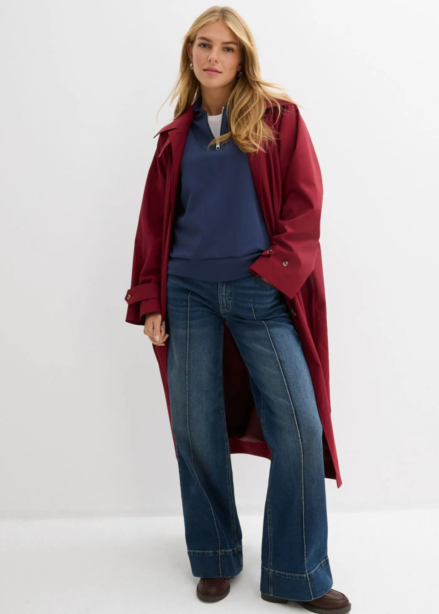 Clearance Gabardina con trabillas Mujer Esenciales|Chaquetas Y Abrigos