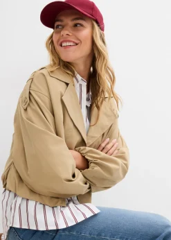 New Gabardina corta Mujer Chaquetas Y Abrigos