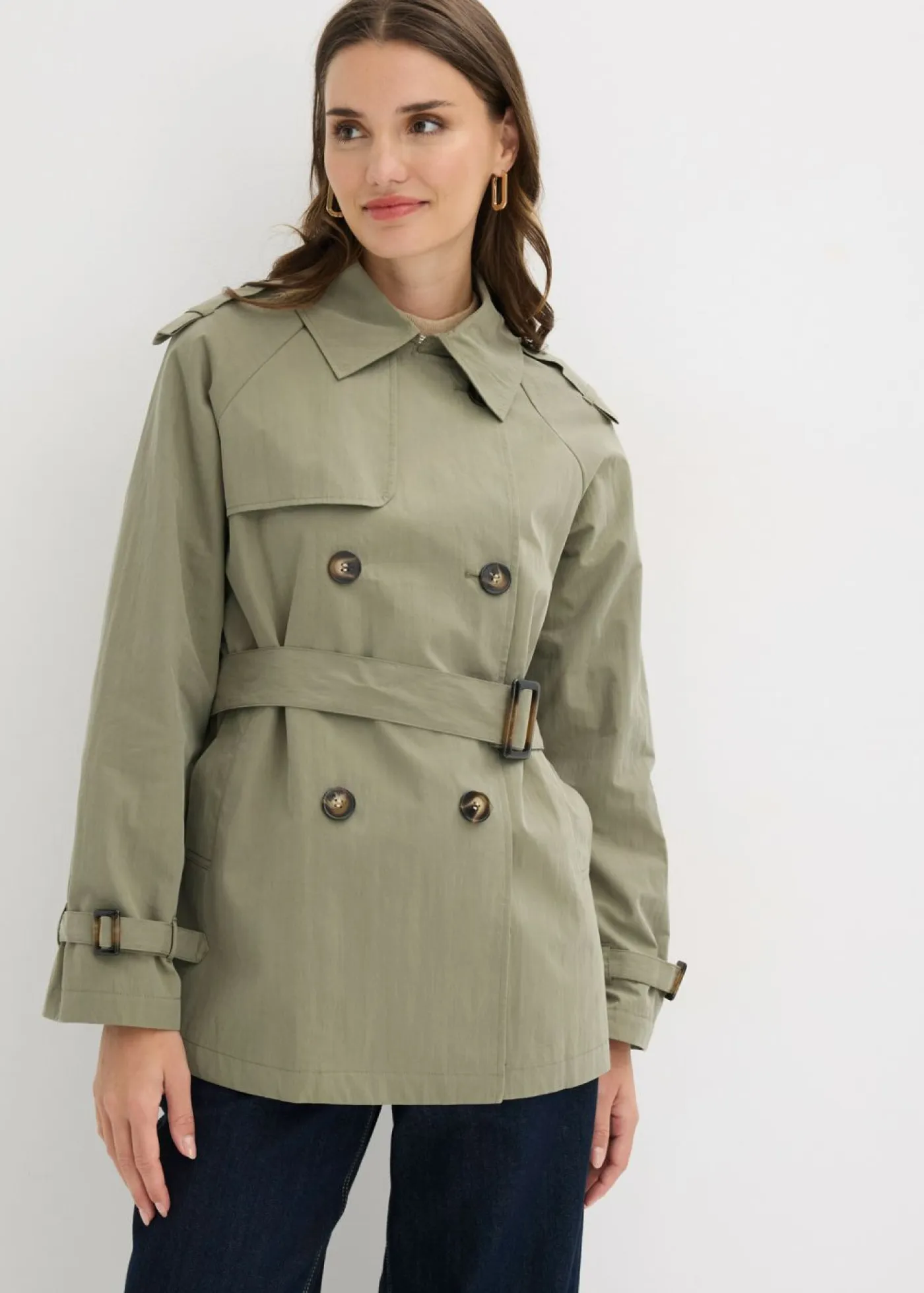 New Gabardina corta Mujer Chaquetas Y Abrigos