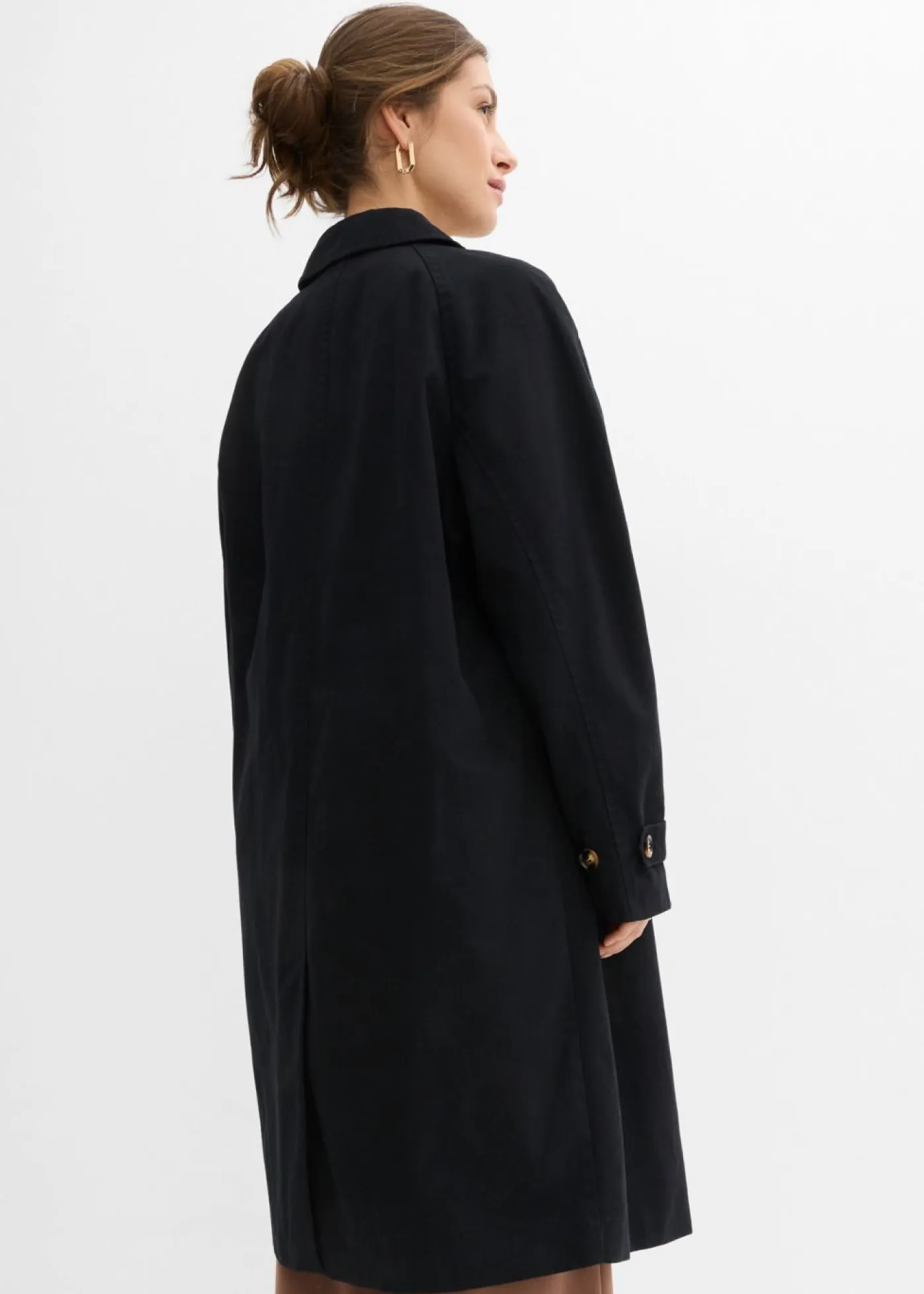 Gabardina de botonera sencilla Mujer Esenciales|Chaquetas Y Abrigos