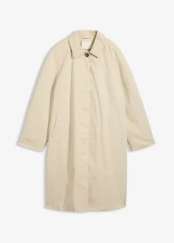 Gabardina de botonera sencilla Mujer Esenciales|Chaquetas Y Abrigos