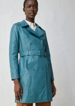 Discount Gabardina de napa de cordero Mujer Premium|Chaquetas Y Abrigos
